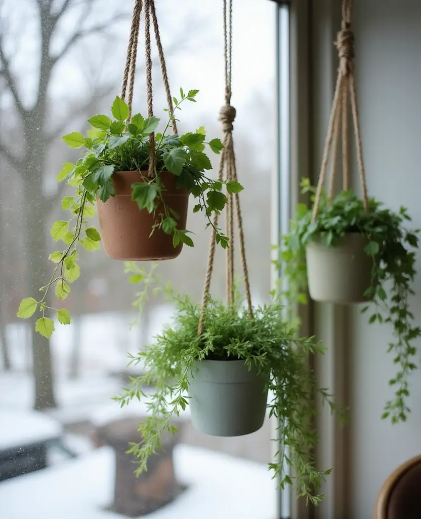 19 DIY Winter Decoration Ideas to Brighten Your Home After Christmas (You Won't Believe #12!) - 18. Hanging Winter Gardens