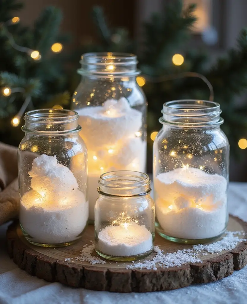 19 DIY Winter Decoration Ideas to Brighten Your Home After Christmas (You Won't Believe #12!) - 5. Snowy Lanterns