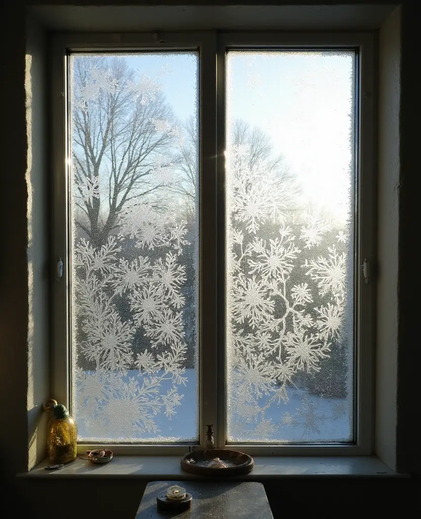 19 DIY Winter Decoration Ideas to Brighten Your Home After Christmas (You Won't Believe #12!) - 6. DIY Frosted Windowpanes
