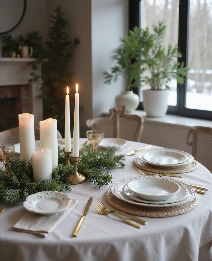 19 DIY Winter Decoration Ideas to Brighten Your Home After Christmas (You Won't Believe #12!) - 7. Winter Table Scape