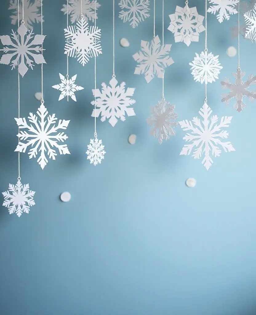 19 DIY Winter Decoration Ideas to Brighten Your Home After Christmas (You Won't Believe #12!) - 8. DIY Snowflakes