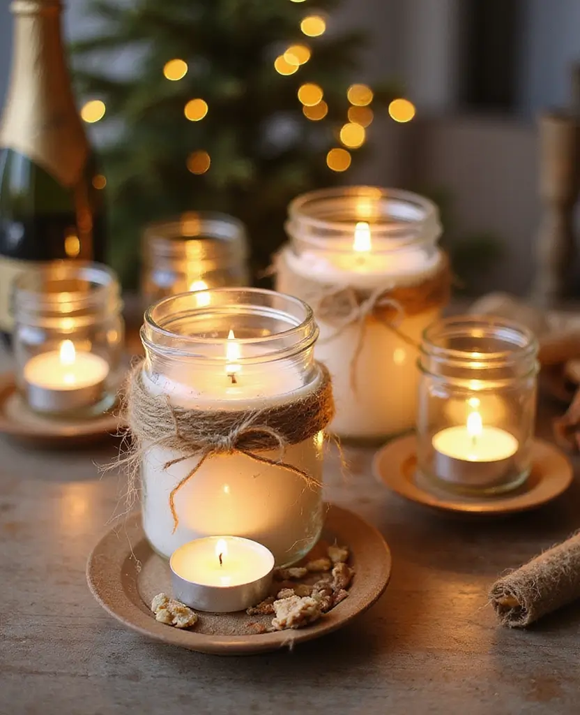 19 Easy DIY New Year’s Eve Decorations That Are Budget-Friendly (You Can Totally Do #5!) - 16. DIY Candle Holders