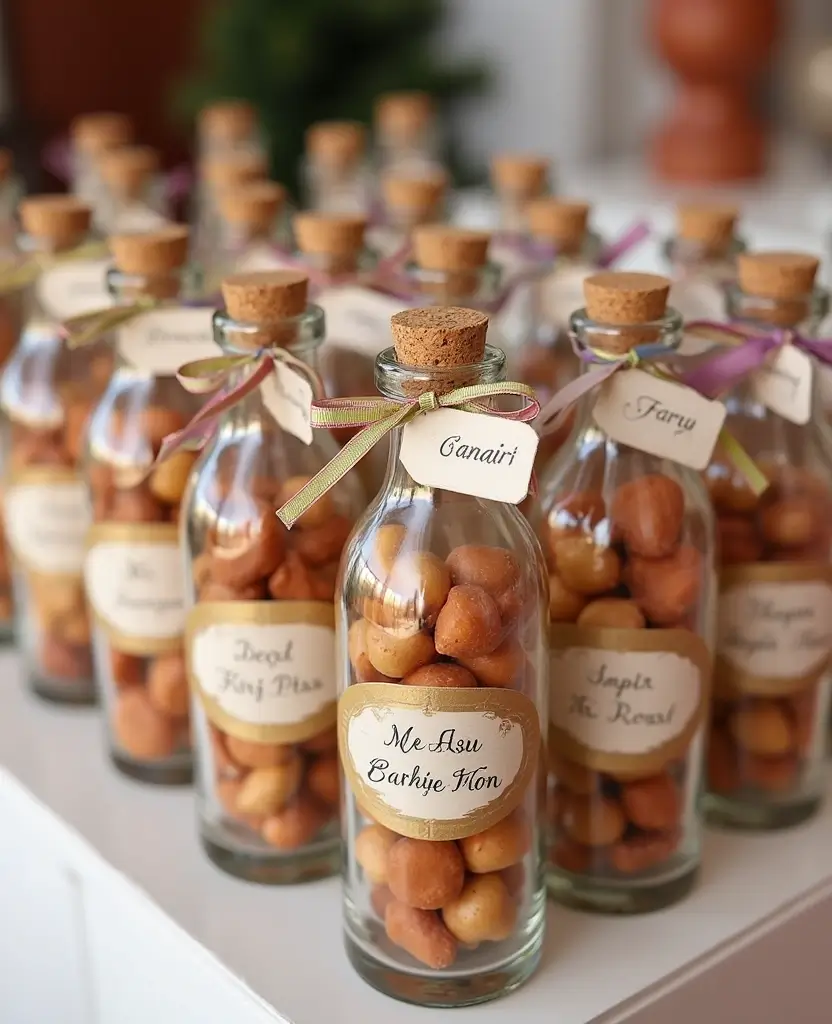 19 Easy DIY New Year’s Eve Decorations That Are Budget-Friendly (You Can Totally Do #5!) - 17. Personalized Miniature Bottles