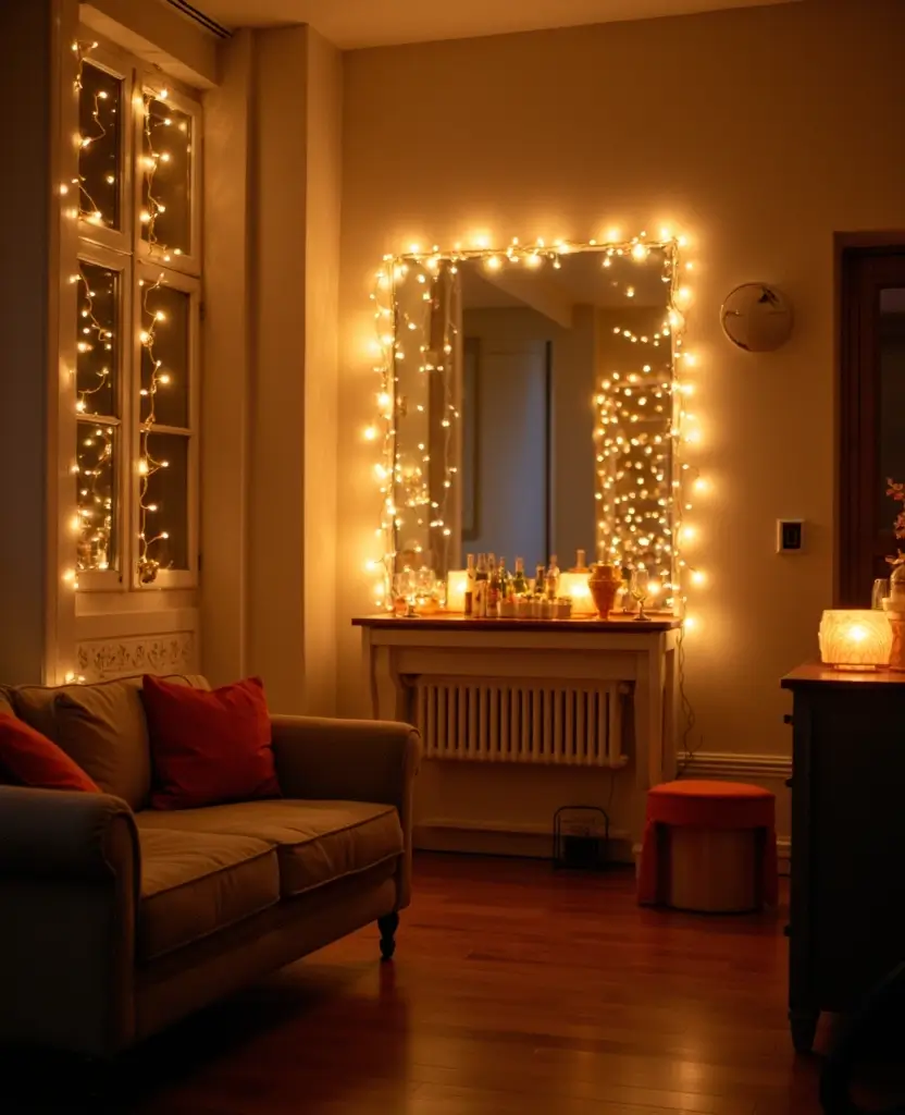 19 Easy DIY New Year’s Eve Decorations That Are Budget-Friendly (You Can Totally Do #5!) - 9. Twinkling Fairy Lights