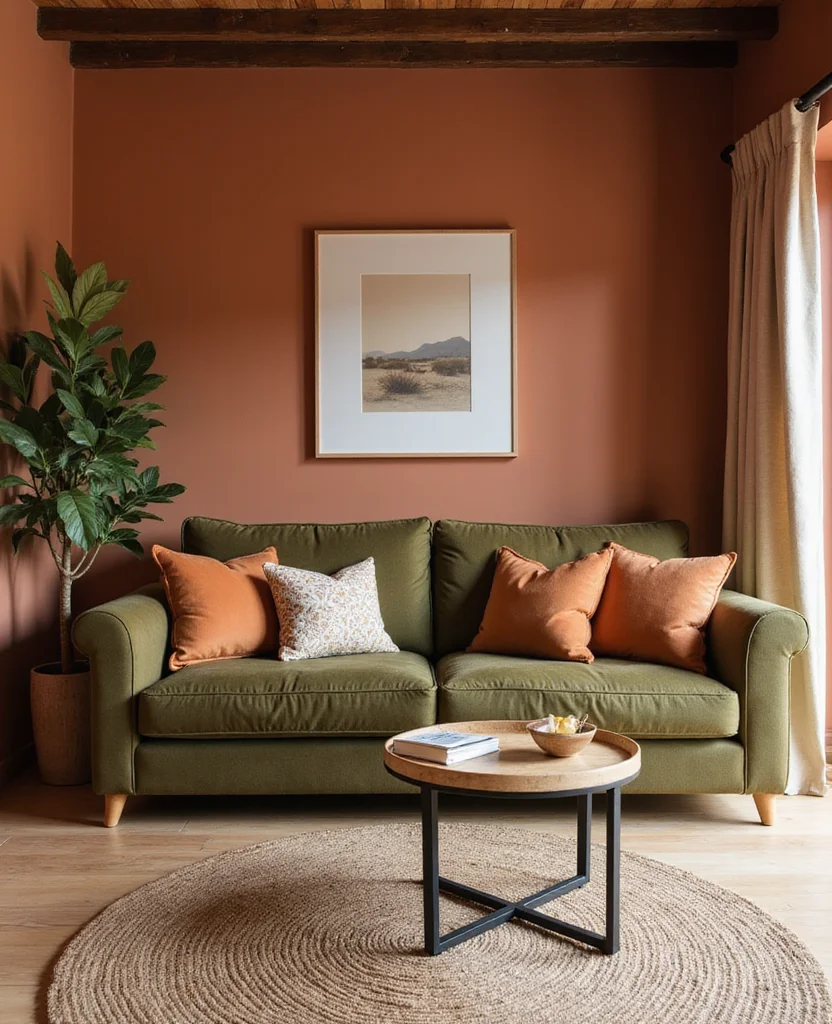 19 Enchanting Cottage Living Room Ideas That'll Make You Feel Right at Home! - 12. Use of Earthy Tones