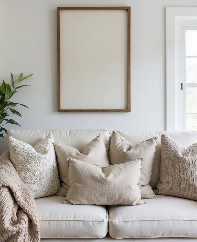 19 Enchanting Cottage Living Room Ideas That'll Make You Feel Right at Home! - 14. Incorporate Throw Pillows in Various Sizes