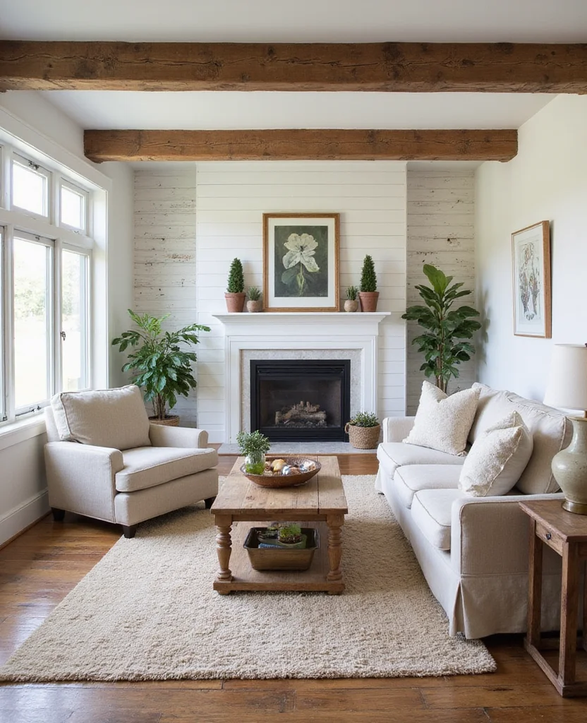 19 Enchanting Cottage Living Room Ideas That'll Make You Feel Right at Home! - 15. Rustic Wall Treatments