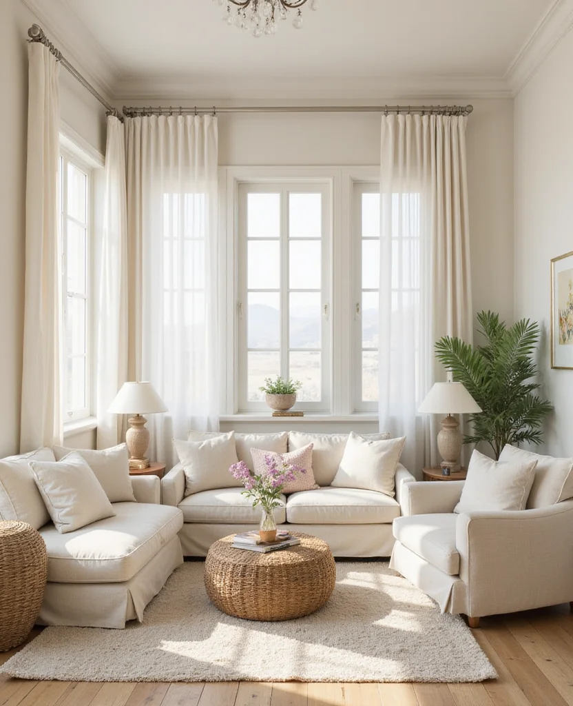 19 Enchanting Cottage Living Room Ideas That'll Make You Feel Right at Home! - 3. Brighten Up with Light Colors