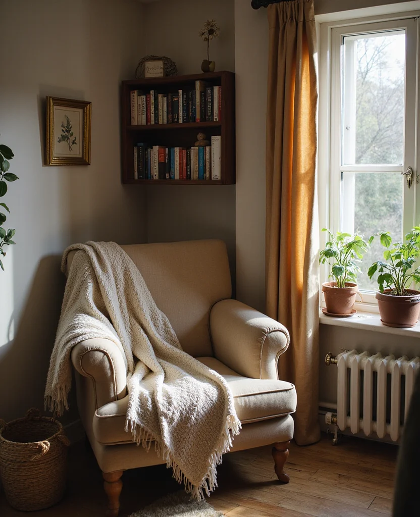 19 Enchanting Cottage Living Room Ideas That'll Make You Feel Right at Home! - 6. Create a Cozy Reading Nook