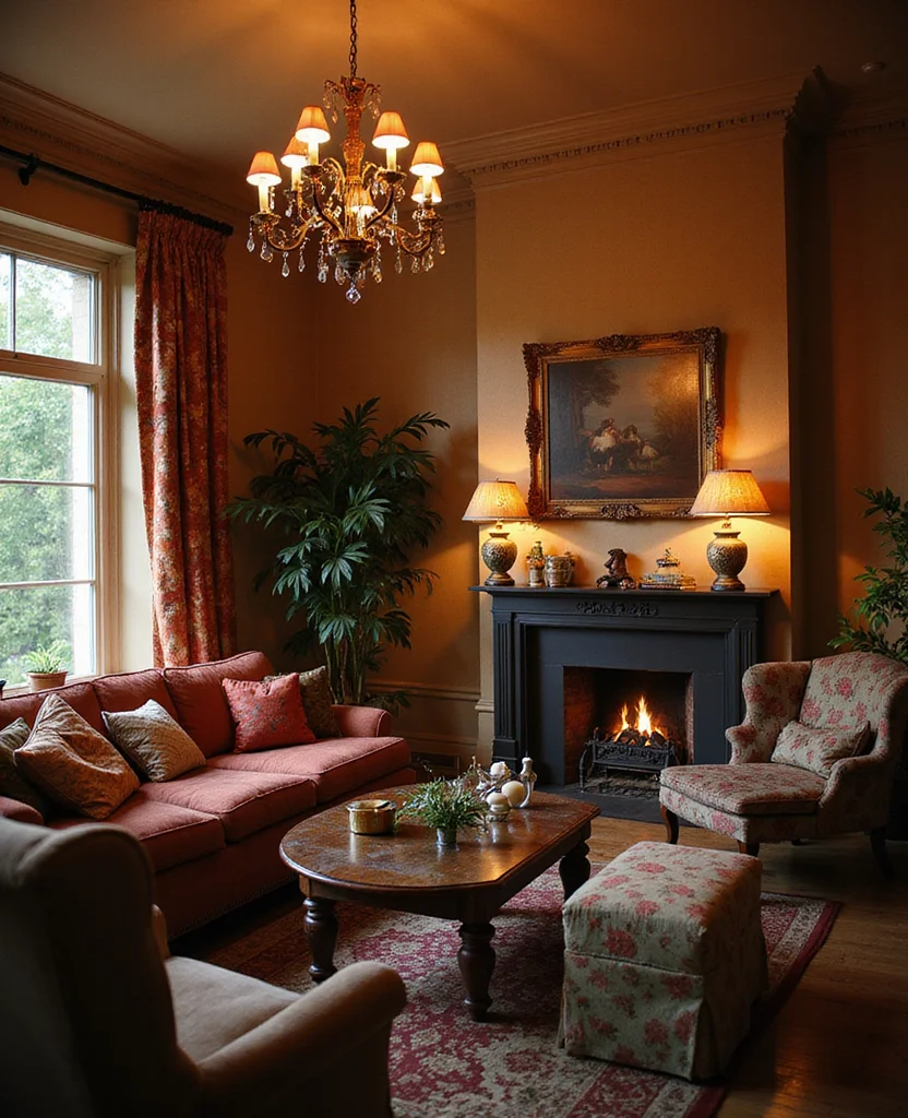 19 Enchanting Cottage Living Room Ideas That'll Make You Feel Right at Home! - 8. Whimsical Lighting Fixtures