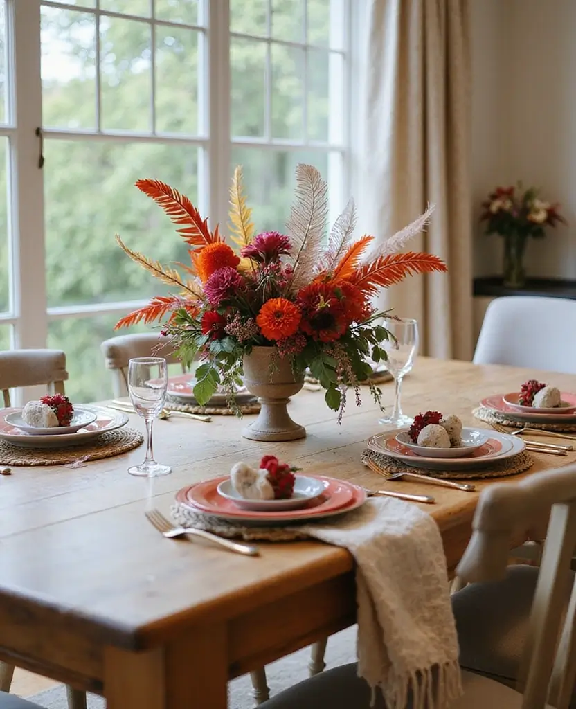 19 Festive Friendsgiving Decor Ideas Under $25 That Will Wow Your Guests! 93 19 Festive Friendsgiving Decor Ideas Under $25 That Will Wow Your Guests! - 14. Feather Accents