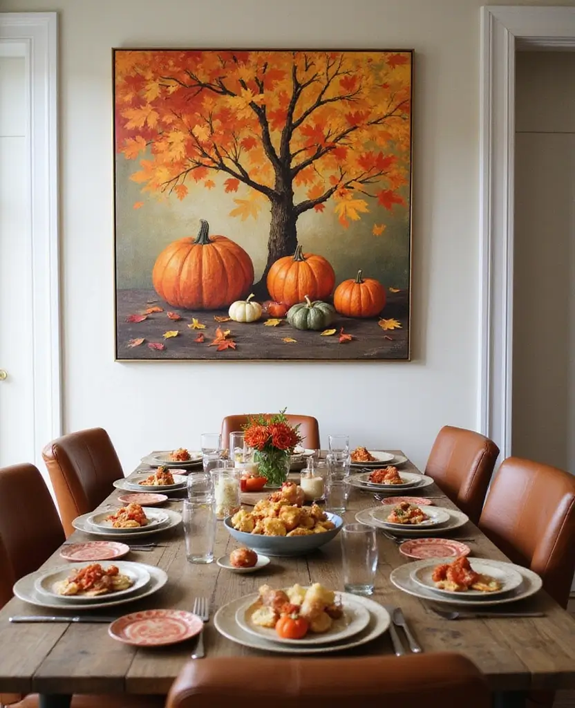 19 Festive Friendsgiving Decor Ideas Under $25 That Will Wow Your Guests! 116 19 Festive Friendsgiving Decor Ideas Under $25 That Will Wow Your Guests! - 17. Seasonal Art Pieces