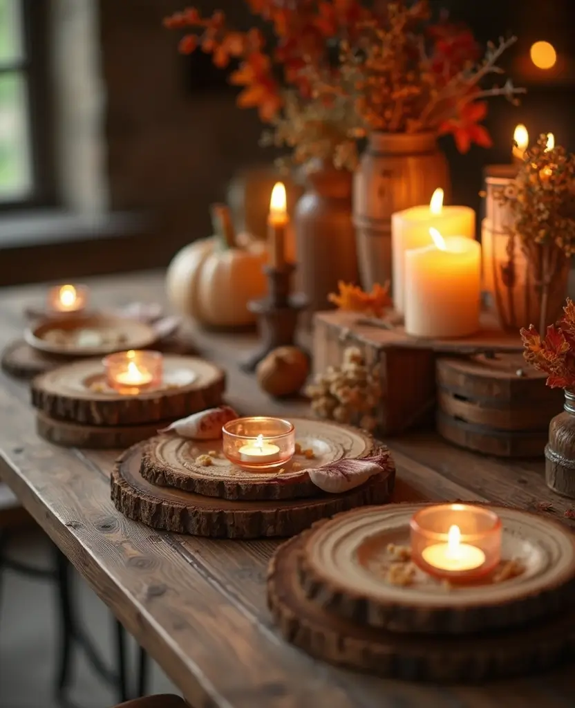 19 Festive Friendsgiving Decor Ideas Under $25 That Will Wow Your Guests! 49 19 Festive Friendsgiving Decor Ideas Under $25 That Will Wow Your Guests! - 8. Rustic Wooden Accents