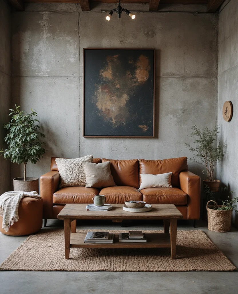 19 Industrial Living Room Ideas That'll Transform Your Space Into a Chic Urban Oasis! 9 19 Industrial Living Room Ideas That'll Transform Your Space Into a Chic Urban Oasis! - 2. Layered Textures for Depth