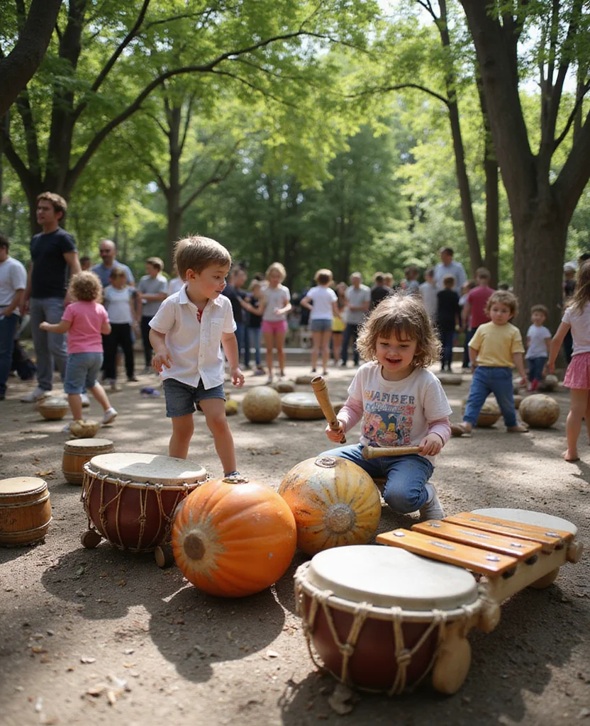 19 Magical European Backyard Ideas That Kids Will Absolutely Adore! - 17. Musical Play Area