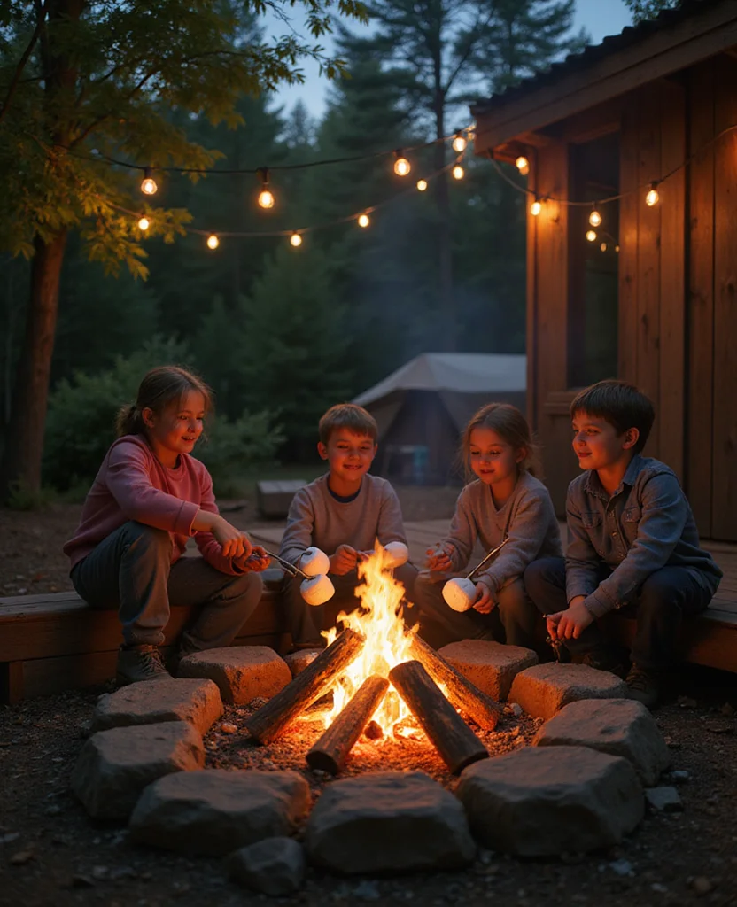 19 Magical European Backyard Ideas That Kids Will Absolutely Adore! - 18. Family-Friendly Campfire Area
