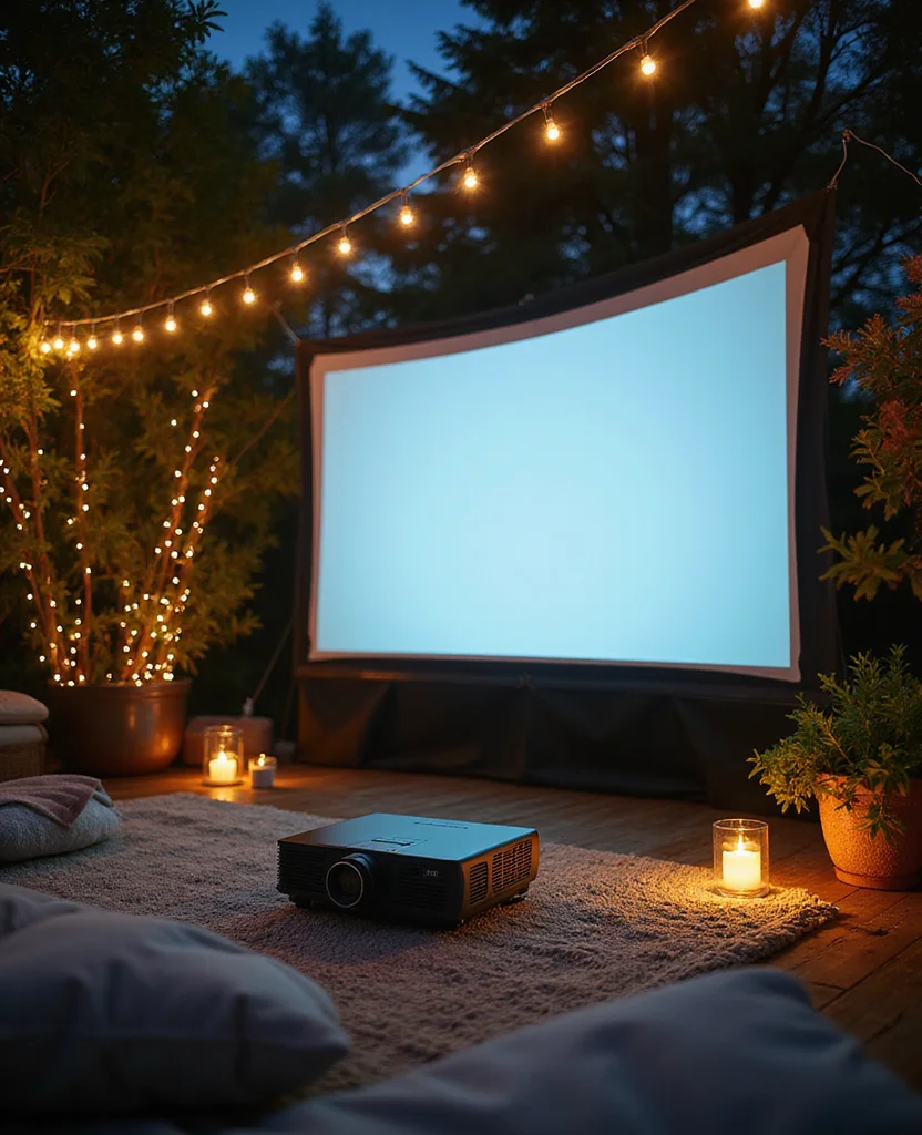 19 Magical European Backyard Ideas That Kids Will Absolutely Adore! - 3. Outdoor Movie Nights