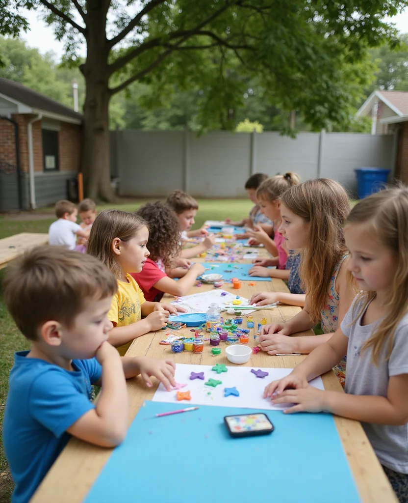 19 Magical European Backyard Ideas That Kids Will Absolutely Adore! - 8. Creative Arts and Craft Corner