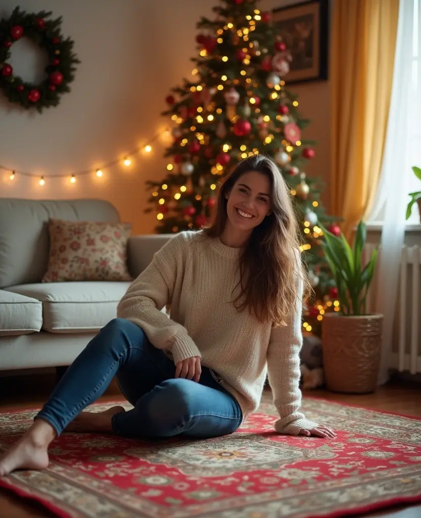 19 Modern Christmas Apartment Decor Ideas That Will Make Your Home the Talk of the Town! 116 19 Modern Christmas Apartment Decor Ideas That Will Make Your Home the Talk of the Town! - 17. Holiday-Themed Area Rugs