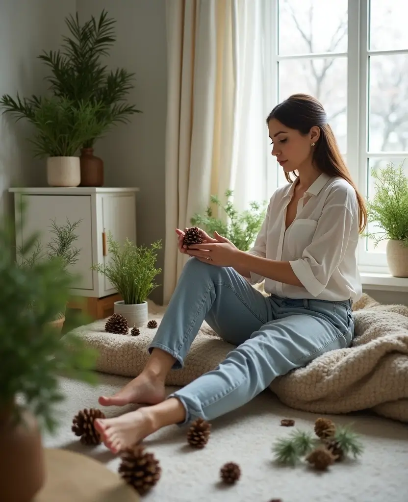 19 Modern Christmas Apartment Decor Ideas That Will Make Your Home the Talk of the Town! 35 19 Modern Christmas Apartment Decor Ideas That Will Make Your Home the Talk of the Town! - 6. Nature-Inspired Decor