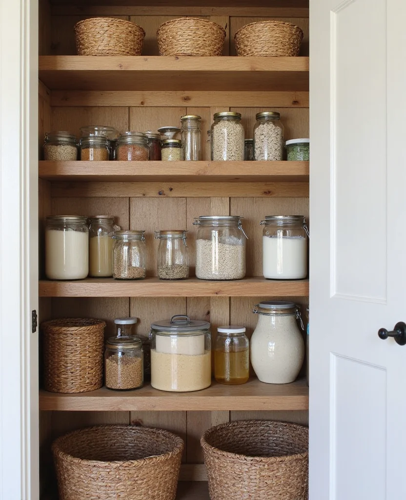 19 Modern Cottage Kitchen Designs That Blend Style and Comfort Perfectly! 12 19 Modern Cottage Kitchen Designs That Blend Style and Comfort Perfectly! - 11. Cottage Pantry Charm