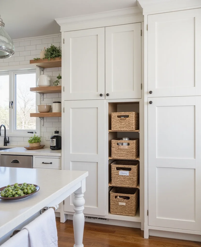 19 Modern Cottage Kitchen Designs That Blend Style and Comfort Perfectly! 16 19 Modern Cottage Kitchen Designs That Blend Style and Comfort Perfectly! - 15. Clever Storage Solutions