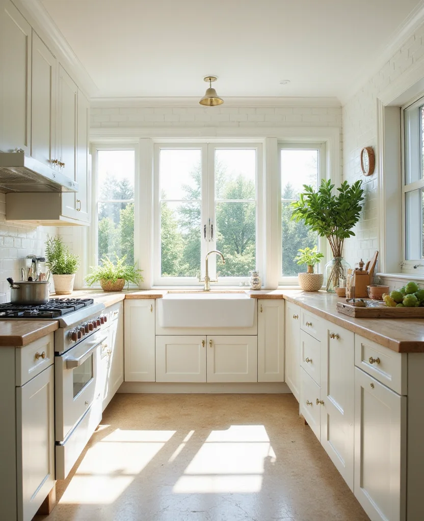 19 Modern Cottage Kitchen Designs That Blend Style and Comfort Perfectly! 4 19 Modern Cottage Kitchen Designs That Blend Style and Comfort Perfectly! - 3. Bright and Airy with Natural Light