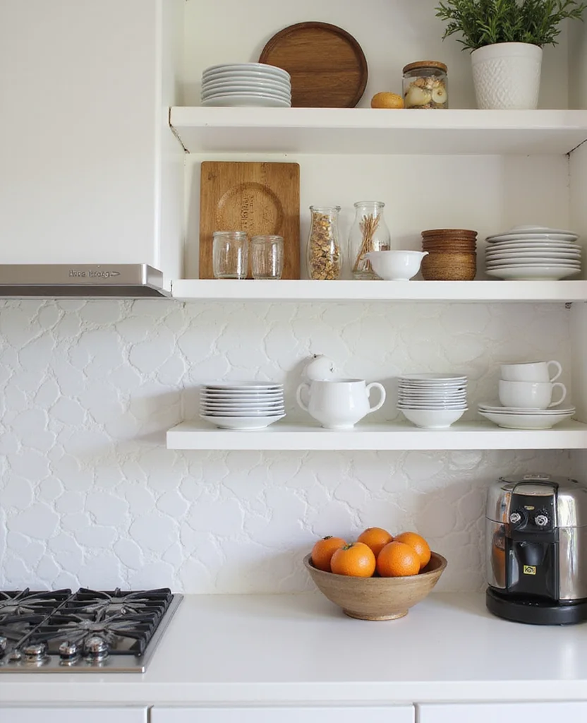 19 Modern Cottage Kitchen Designs That Blend Style and Comfort Perfectly! 9 19 Modern Cottage Kitchen Designs That Blend Style and Comfort Perfectly! - 8. Open Shelving for Display