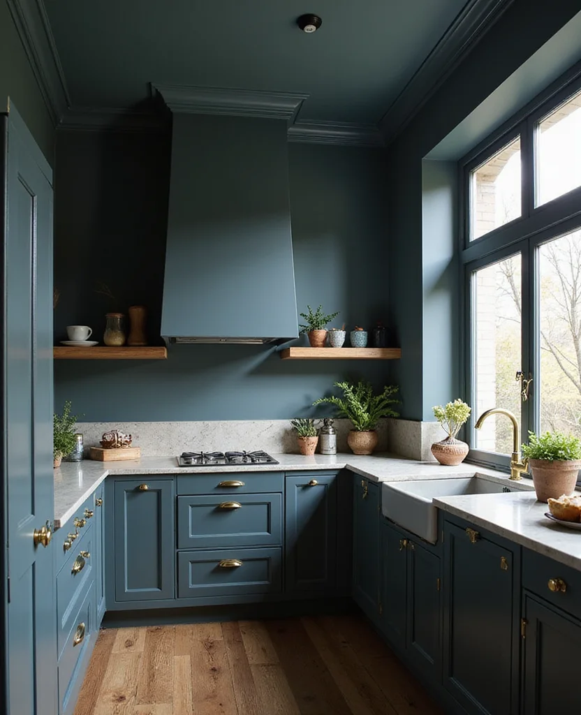 19 Moody Kitchen Ideas That'll Transform Your Home into a Cozy Haven! 74 19 Moody Kitchens Ideas That'll Transform Your Home into a Cozy Haven! - 11. Darker Wall Paints