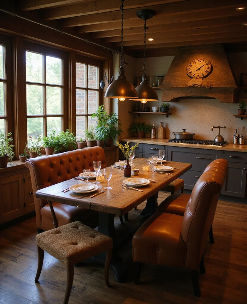 19 Moody Kitchen Ideas That'll Transform Your Home into a Cozy Haven! 51 19 Moody Kitchens Ideas That'll Transform Your Home into a Cozy Haven! - 8. Intimate Dining Spaces