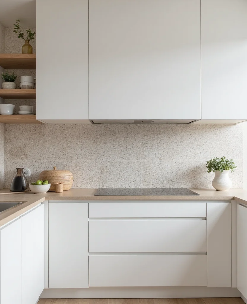 19 Mosaic Backsplash Kitchen Inspirations That Will Leave You Breathless! - 10. Minimalist Neutral Mosaics