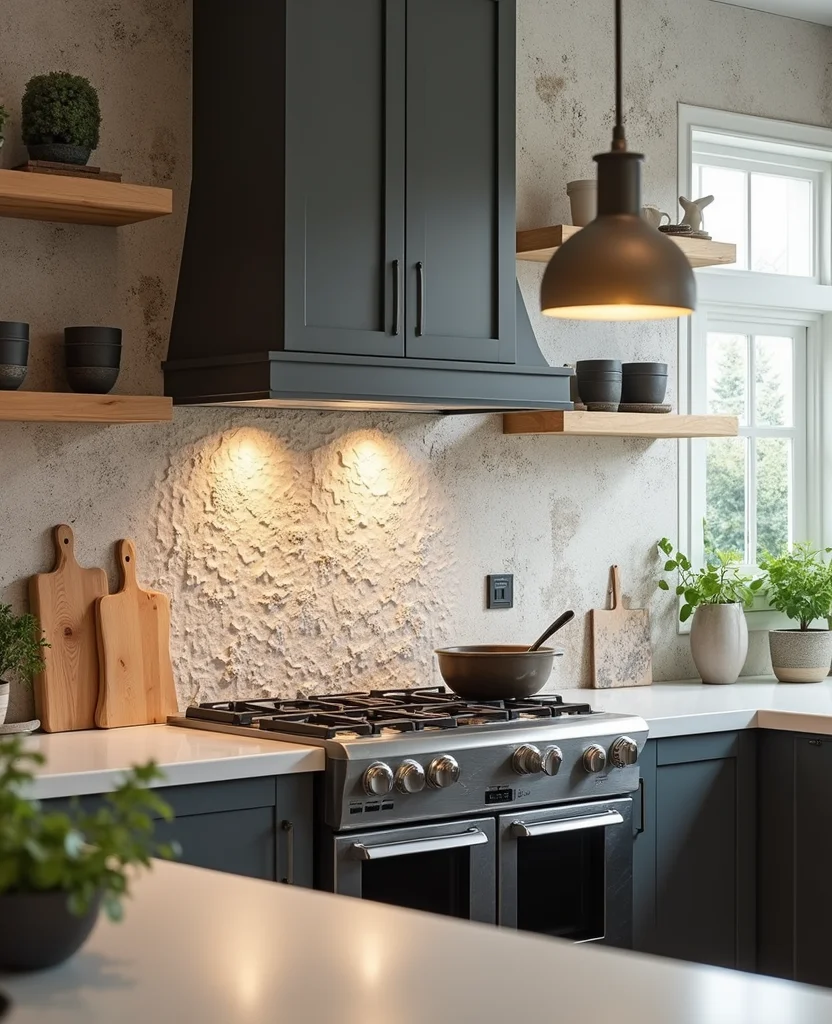 19 Mosaic Backsplash Kitchen Inspirations That Will Leave You Breathless! - 15. Artistic Textured Mosaics