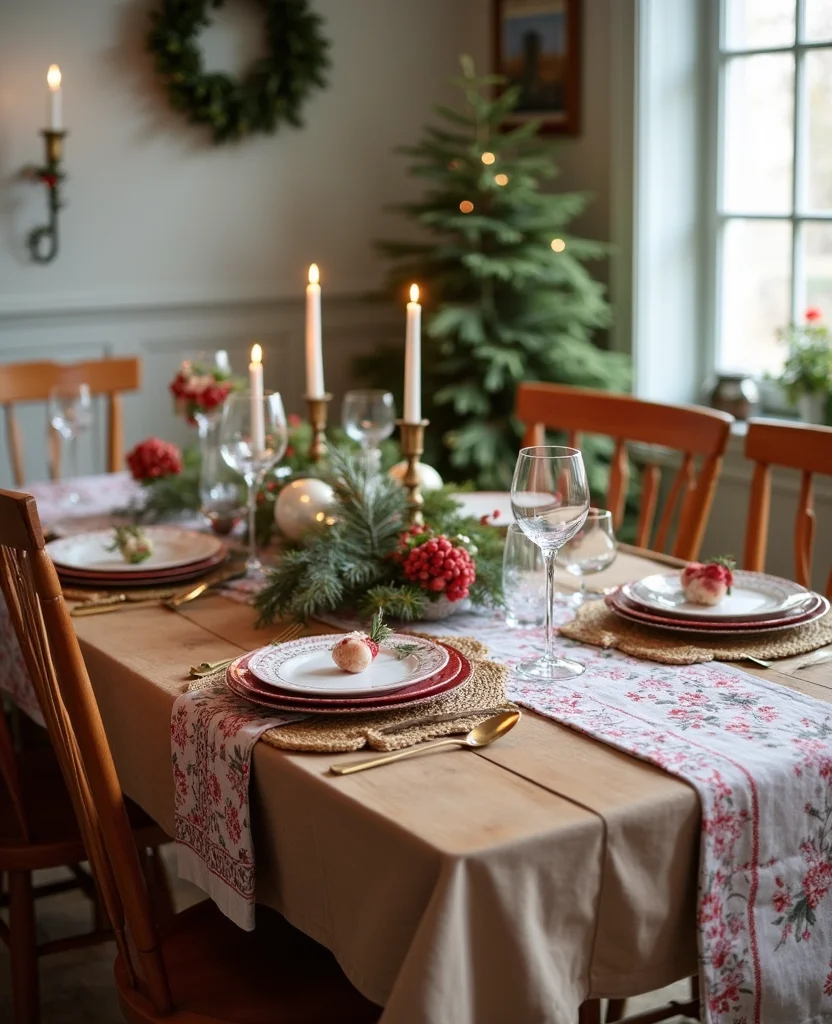 19 Old-Fashioned Christmas Decorations That Will Bring Back Magical Memories! - 14. Holiday Table Linens