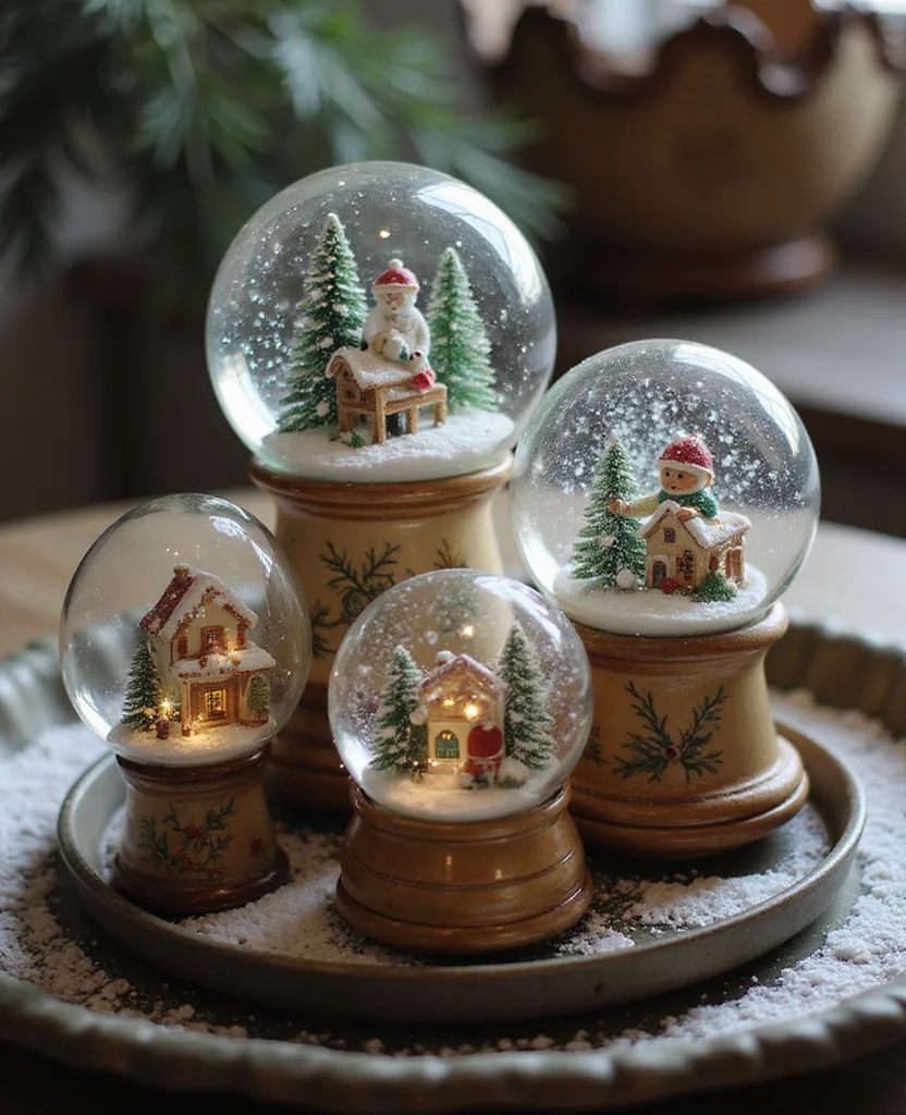 19 Old-Fashioned Christmas Decorations That Will Bring Back Magical Memories! - 16. Old-School Snow Globes