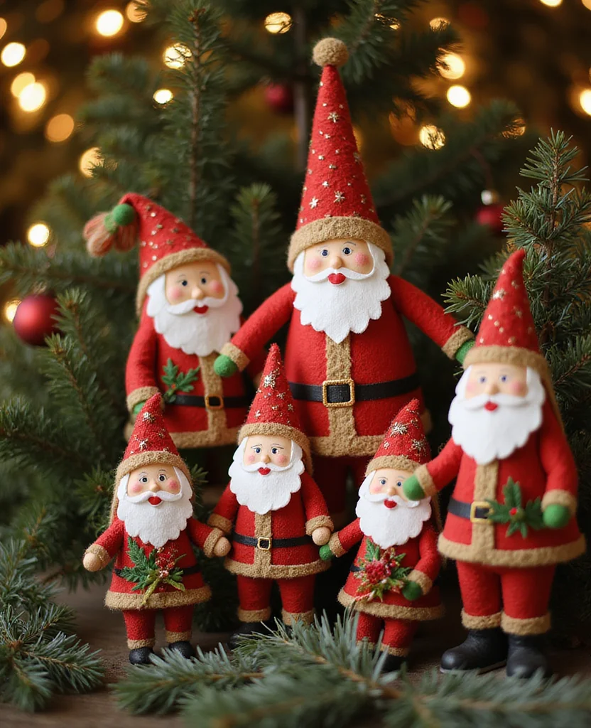 19 Old-Fashioned Christmas Decorations That Will Bring Back Magical Memories! - 2. Paper Mache Santa Figures