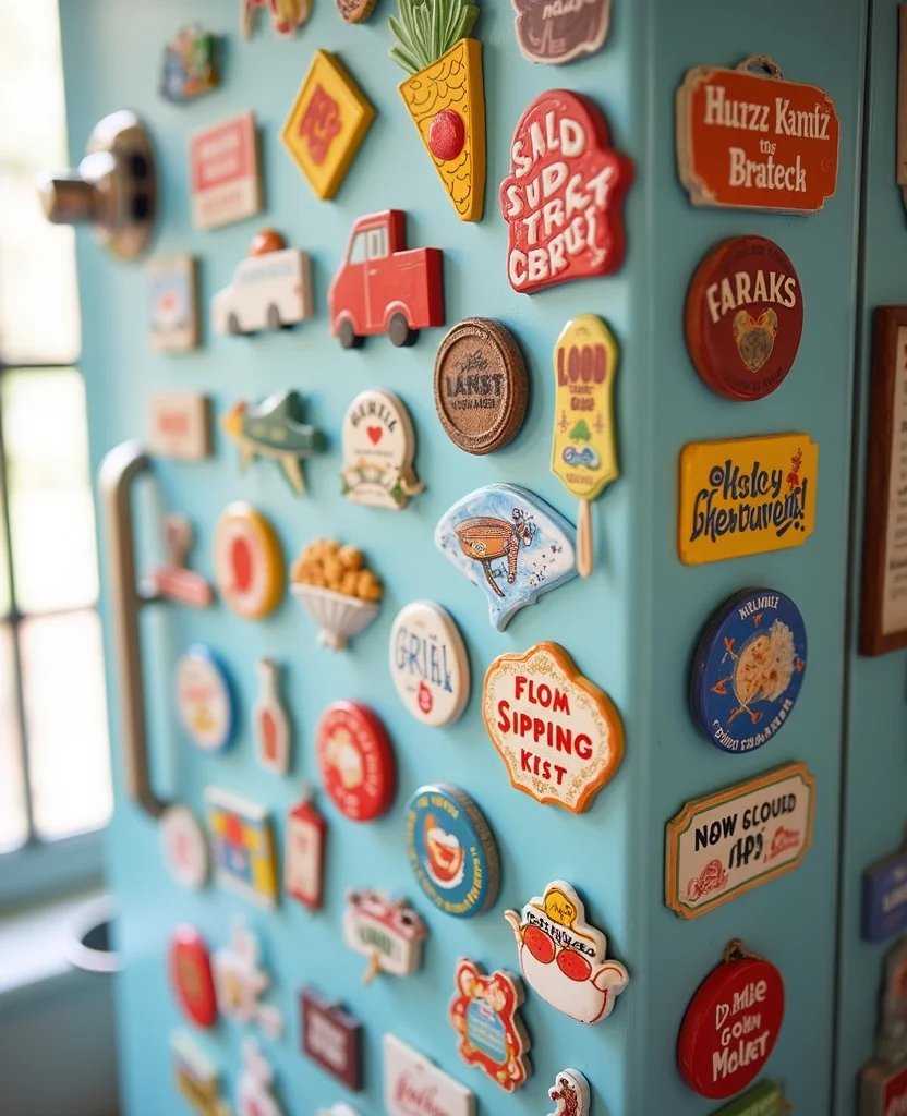 19 Playful Kitschy Kitchen Ideas That'll Make Cooking a Blast! 30 19 Playful Kitschy Kitchen Ideas That'll Make Cooking a Blast! - 5. Funky Fridge Magnets