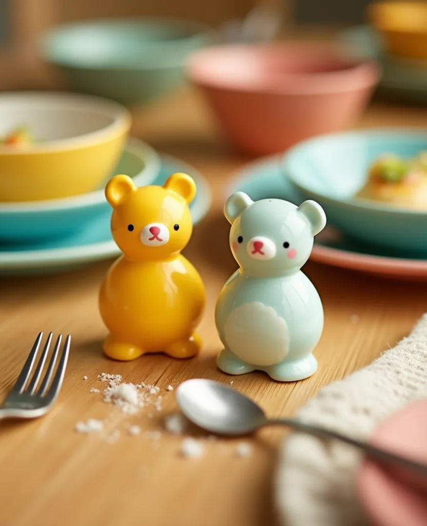 19 Playful Kitschy Kitchen Ideas That'll Make Cooking a Blast! 44 19 Playful Kitschy Kitchen Ideas That'll Make Cooking a Blast! - 7. Playful Salt and Pepper Shakers