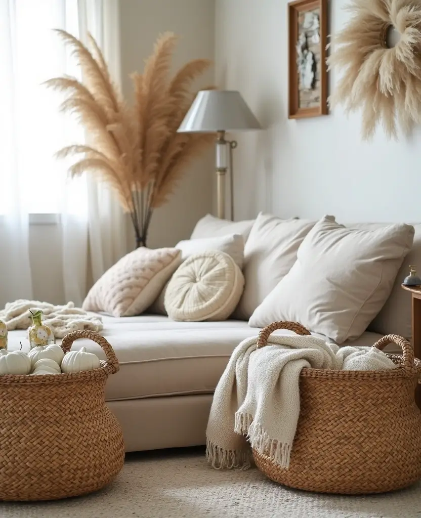 19 Scandinavian Christmas Decor Ideas for Your Living Room That'll Make You Feel All the Holiday Vibes! 74 19 Scandinavian Christmas Decor Ideas for Your Living Room That'll Make You Feel All the Holiday Vibes! - 11. Woven Baskets for Decor and Storage