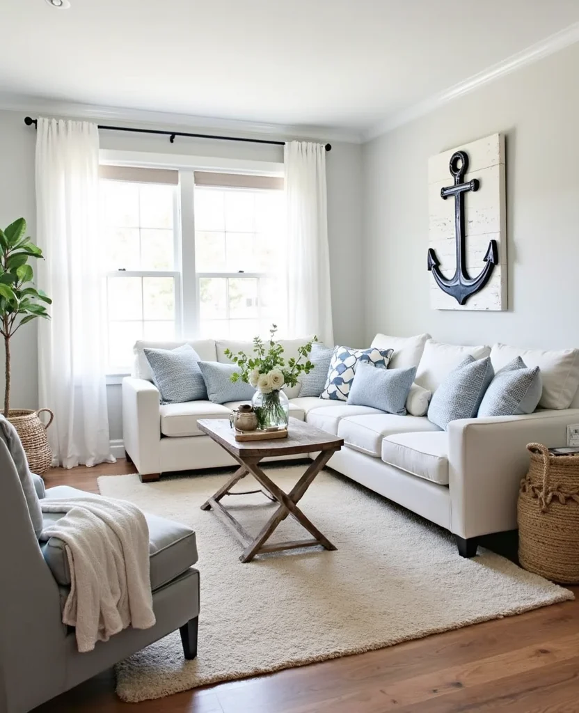 19 Stunning Cape Cod Living Room Decor Ideas You’ll Want to Steal Right Now! 2 19 Stunning Cape Cod Living Room Decor Ideas You’ll Want to Steal Right Now! - 1. Nautical Accents