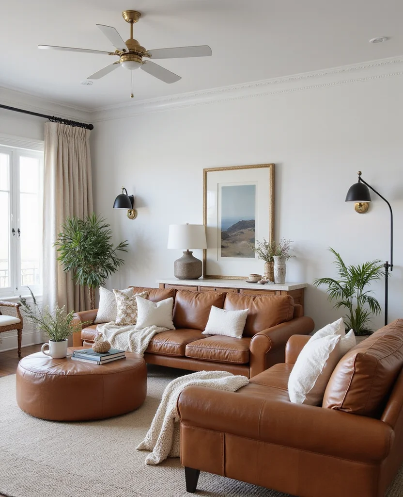 19 Stunning Cape Cod Living Room Decor Ideas You’ll Want to Steal Right Now! 74 19 Stunning Cape Cod Living Room Decor Ideas You’ll Want to Steal Right Now! - 11. Leather Elements