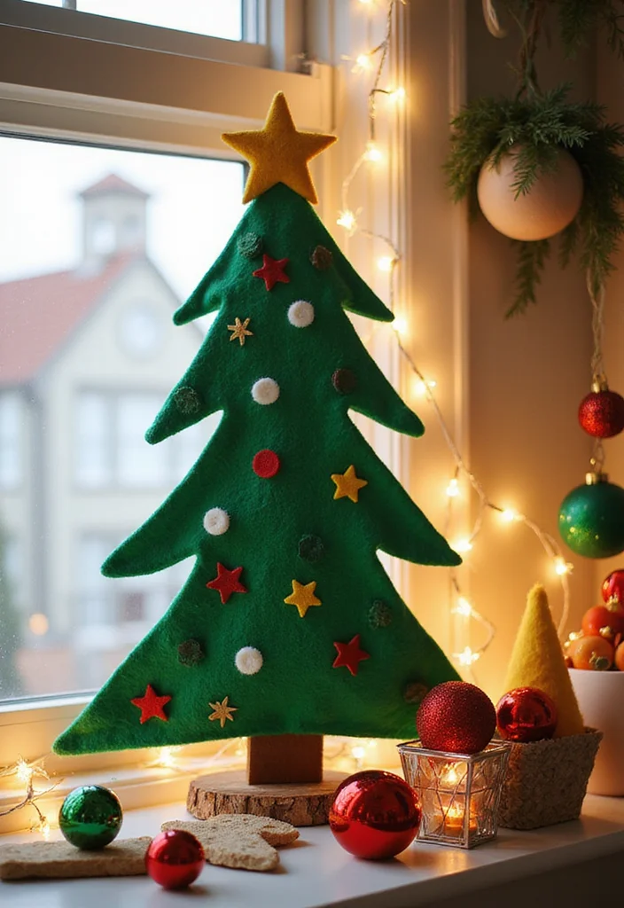 19 Stunning Christmas Garland Ideas That Will Transform Your Home This Holiday Season! - 13. DIY Felt Christmas Tree Garland