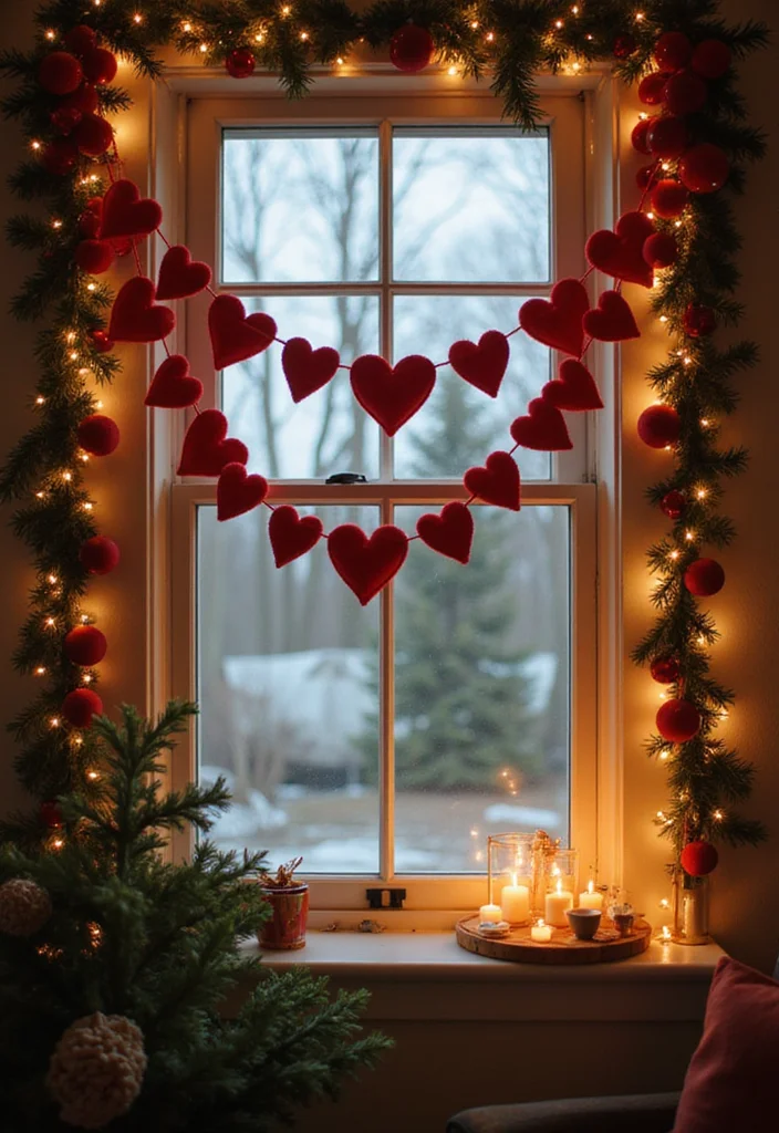 19 Stunning Christmas Garland Ideas That Will Transform Your Home This Holiday Season! - 17. Festive Felt Heart Garland