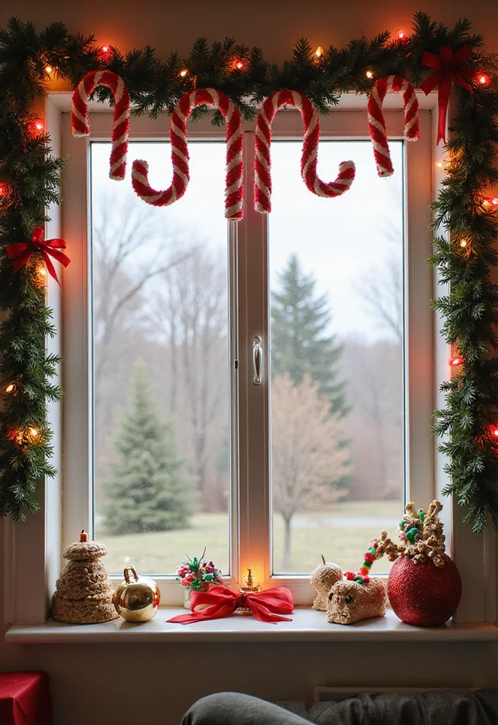 19 Stunning Christmas Garland Ideas That Will Transform Your Home This Holiday Season! - 3. Colorful Candy Cane Garland