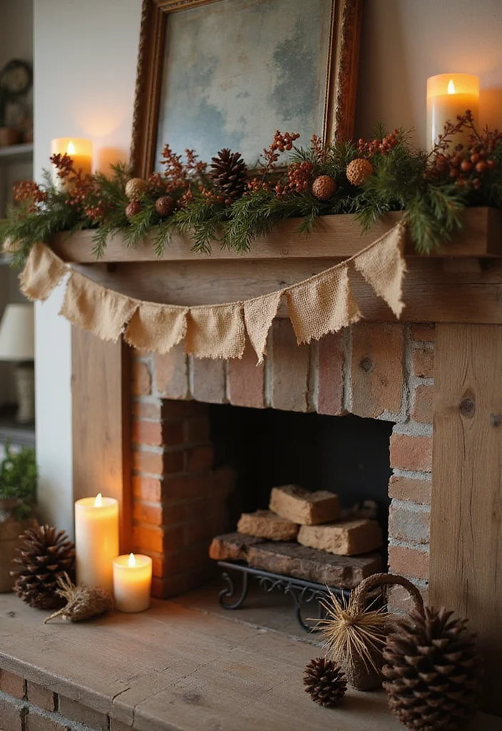 19 Stunning Christmas Garland Ideas That Will Transform Your Home This Holiday Season! - 4. Rustic Burlap and Berry Garland