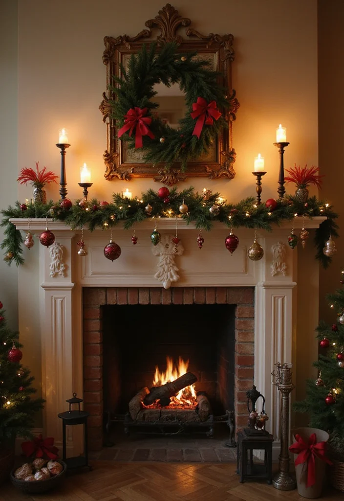 19 Stunning Christmas Garland Ideas That Will Transform Your Home This Holiday Season! - 6. Vintage Glass Ornament Garland