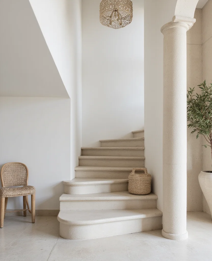 19 Stunning Christmas Staircase Ideas That'll Transform Your Home into a Winter Wonderland (You Won't Believe #7!) - 9. Minimalist Magic