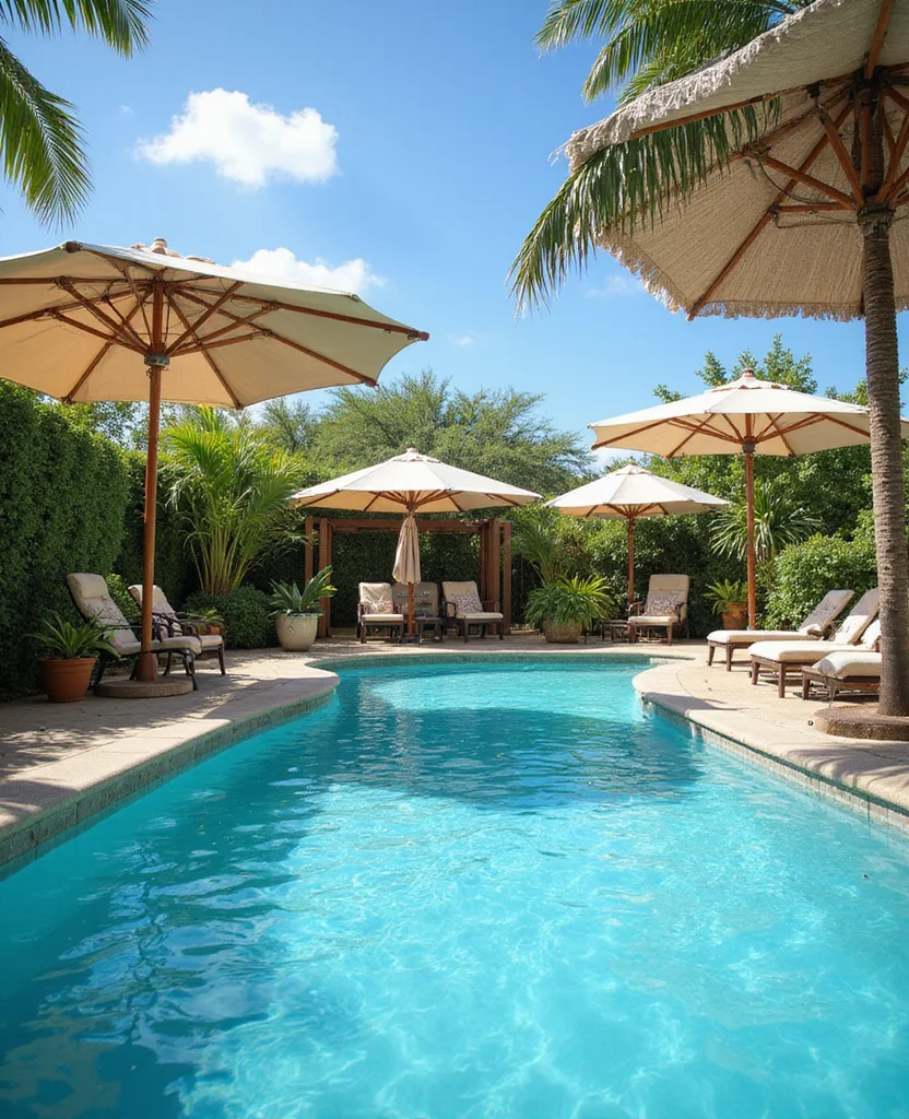 19 Stunning Lagoon Pool Backyard Ideas That'll Transform Your Yard into a Tropical Paradise! - 14. Shade Structures