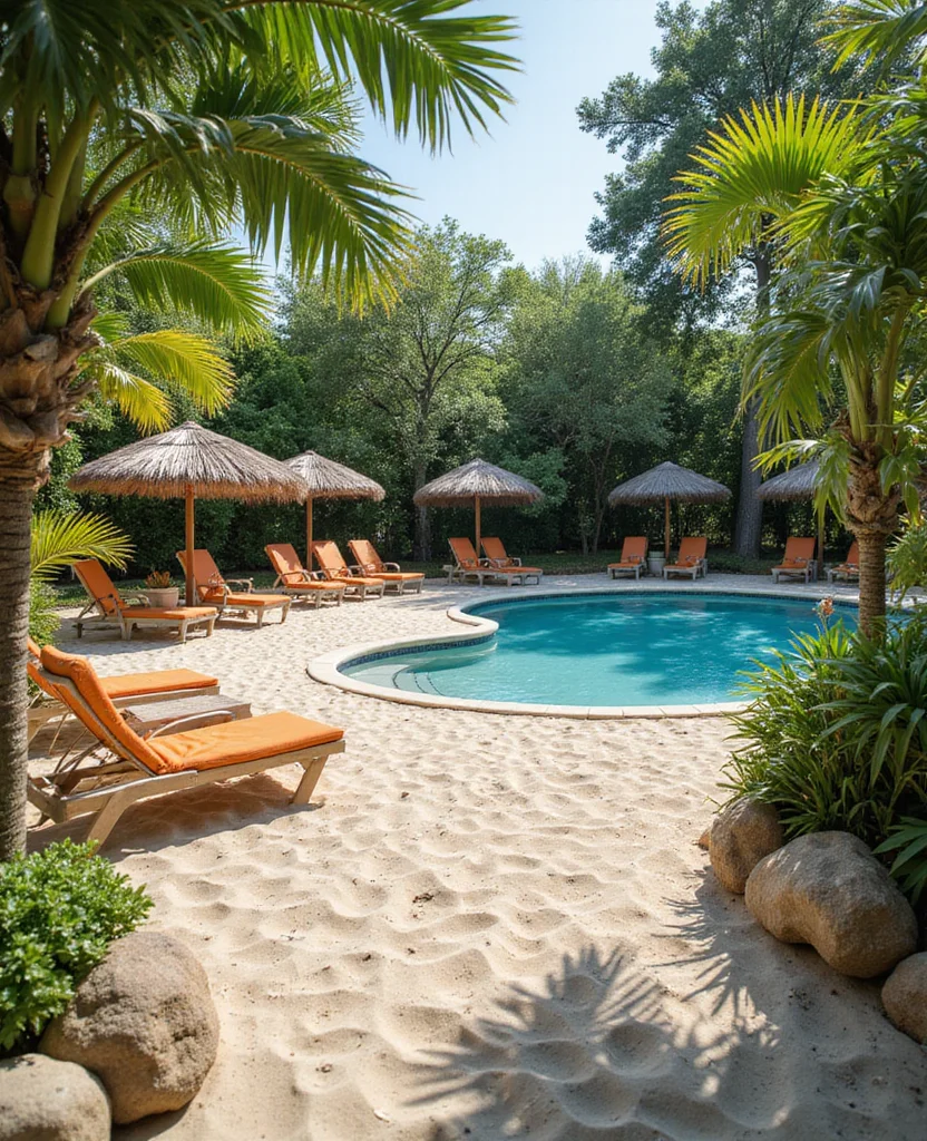 19 Stunning Lagoon Pool Backyard Ideas That'll Transform Your Yard into a Tropical Paradise! - 18. Beach Inspired Sand Area