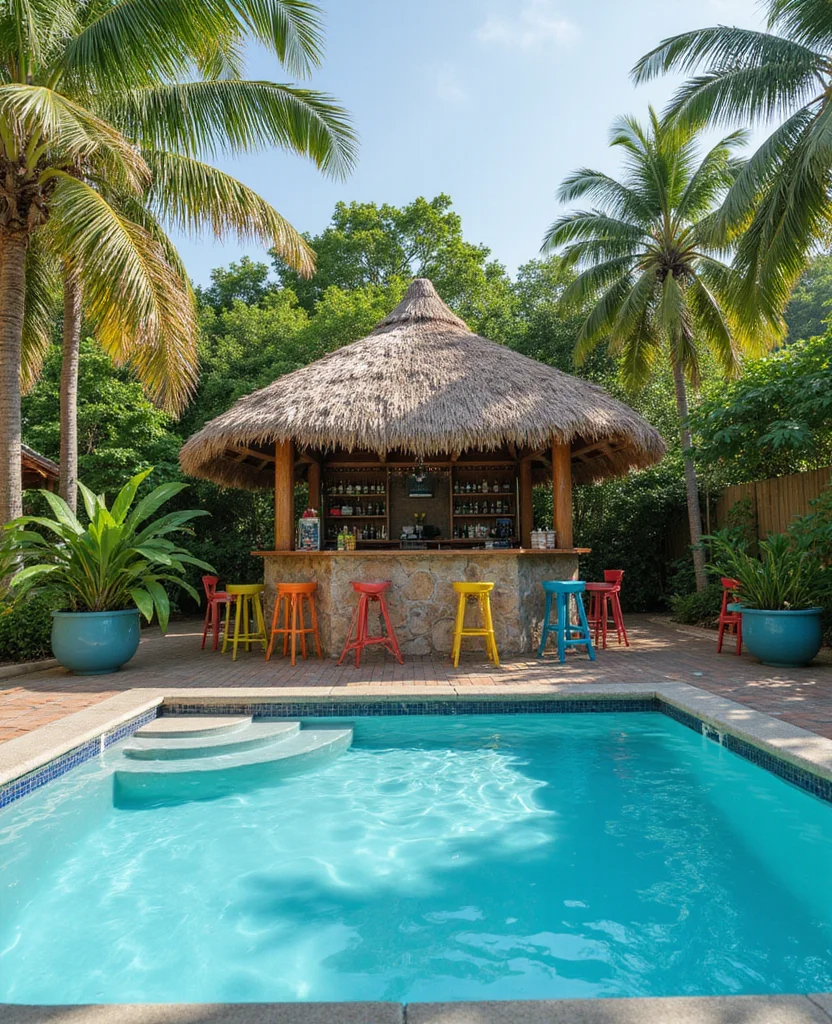 19 Stunning Lagoon Pool Backyard Ideas That'll Transform Your Yard into a Tropical Paradise! - 2. Lagoon Pool with a Swim-Up Bar