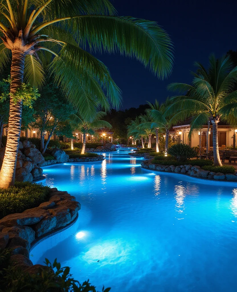 19 Stunning Lagoon Pool Backyard Ideas That'll Transform Your Yard into a Tropical Paradise! - 8. Underwater Lighting